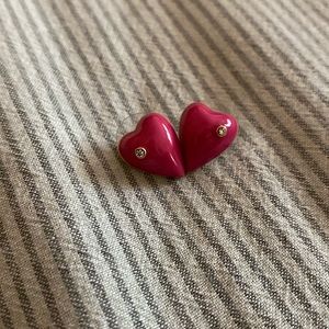 BETSY JOHNSON Pink Heart Earrings 💞✨